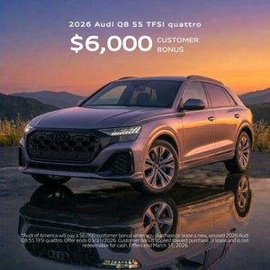 Side view of an Audi.